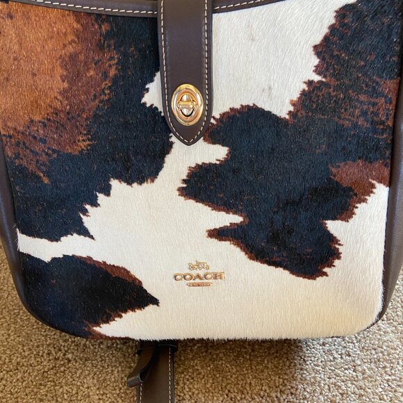 Coach Hadley Convertible Crossbody Bag With Cow Print And Tassel CCC87 - Picture 4 of 9
